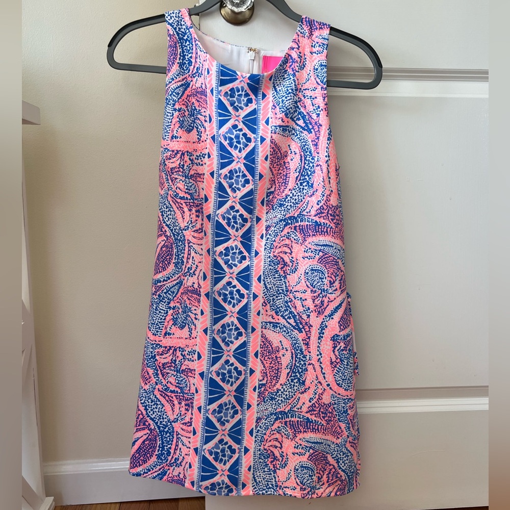 Lilly Pulitzer Pink & Blue Printed Sleeveless Shift Jumpsuit